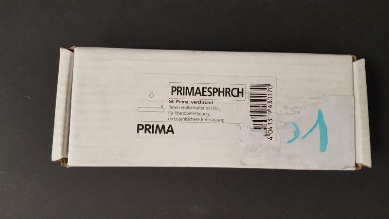 PRIMA Toilettenpapierhalter für Reserverollen mit Pin, diebstahlsicher, verchromt