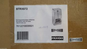 FRANKE STRATOS WC-Rollenhalter für 2 Rollen,absperrbar, edelstahl matt, STRX672