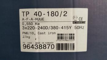 Grundfos Trockenläuferpumpe in Inlinebauweise 50 Hz, TP40-180/2 #96438870