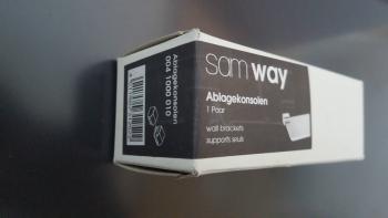 Sam Way Kristallablage, mattiert, mit Ablagekonsolen verchhromt, Set, NEU, OVP