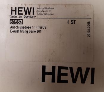 HEWI Anschlussdose für FT/WCS E-Ausführung Serie 801 weiß