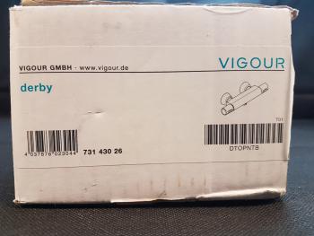 VIGOUR AP-Brause-Thermostat derby style verchromt