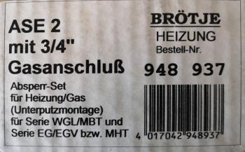 Brötje ASE 2 mit 3/4" Gasanschluß #948937