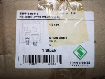 Seppelfricke SEPP-Safe-S Rohrbelüfter Wandeinbau #8151