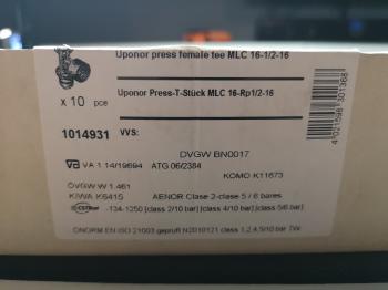 uponor Press-T-Stück MLC 16-Rp1/2-16 #1014931