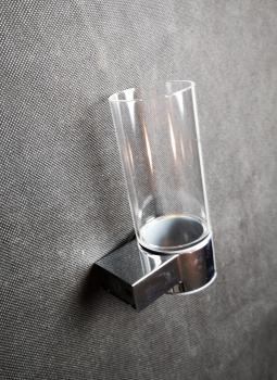 VIGOUR Glashalter derby style verchromt mit Acrylglas