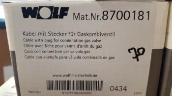 Wolf Heizung Kabel mit Stecker für Gaskombiventil, Artikel-Nr. 8700181