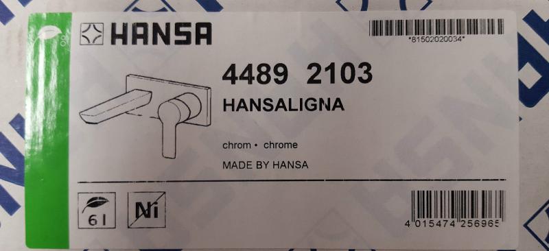 Hansa Fertigmontageset Waschtisch-Wandbatterie Hansaligna #44892103