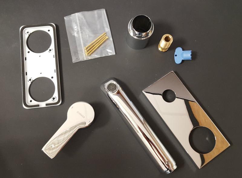 Hansa Fertigmontageset Waschtisch-Wandbatterie Hansaligna #44892103