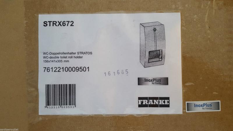 FRANKE STRATOS WC-Rollenhalter für 2 Rollen,absperrbar, edelstahl matt, STRX672