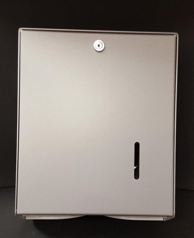 CWS Universal-Faltpapierspender 750, aluminium eloxiert mit Schloß