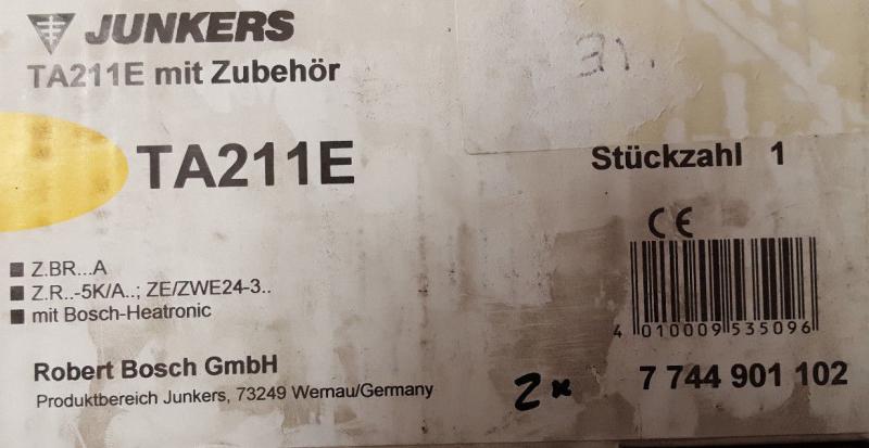 Junkers TA211E Einbaumodul-Regler mit Zubehör #7744901102