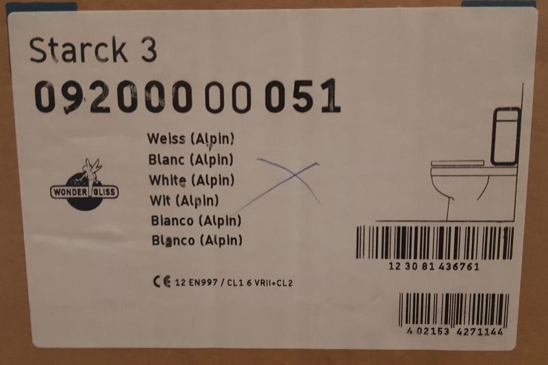 Duravit Starck 3 Spülkasten mit DualFlush Innengarnitur weiß mit Wondergliss