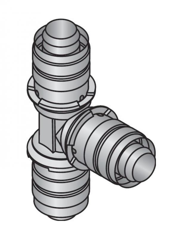 Uponor Unipipe Formteil Preß-T-Stück MLC 63 x 25 x 63 mm #793305