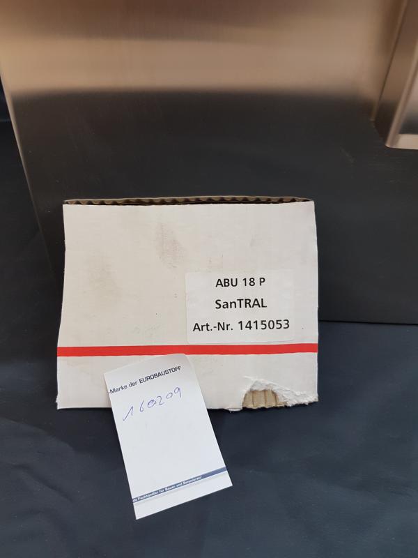 SanTRAL Hygiene Abfallbox 10 Liter, mit Hygienebeutelspender, Edelstahl