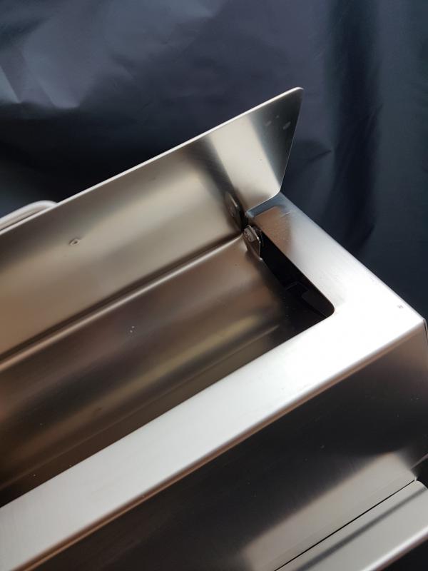 SanTRAL Hygiene Abfallbox 10 Liter, mit Hygienebeutelspender, Edelstahl