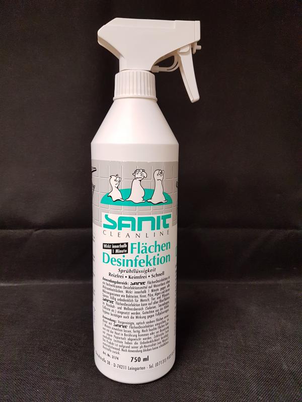 Sanit Cleanline Flächen-Desinfektion 750ml Sprühflasche