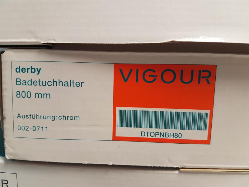 VIGOUR Badetuchhalter derby 80cm verchromt