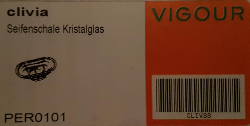 Seifenschale clivia Kristallglas Ersatz-Kristallglasschale