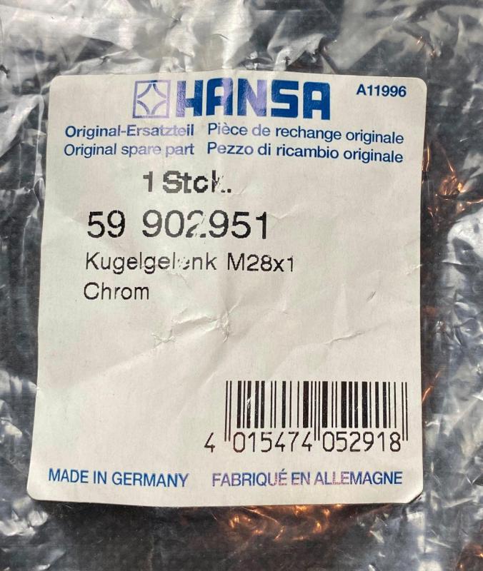 Hansa Kugelgelenk M28x1" Chrom #59902951