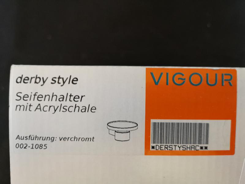 Vigour Seifenhalter mit Acrylschale #DERSTYSHAC