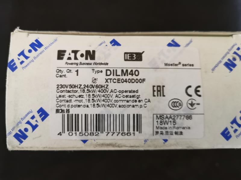 Eaton DILM40 Leistungsschütz 3-polig 18,5 kW/400 V/AC3