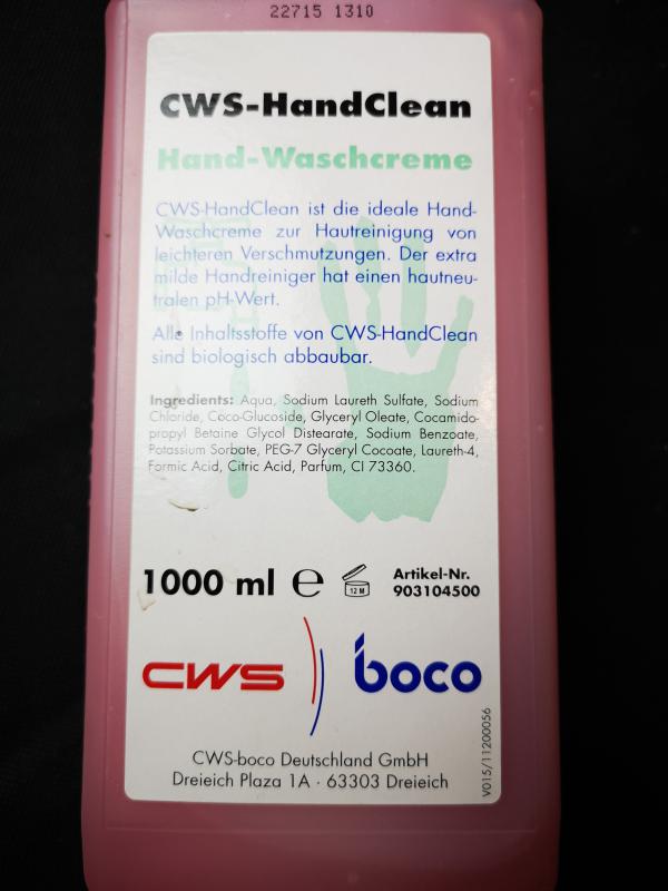 CWS Seifencreme 1000 ml #903104500