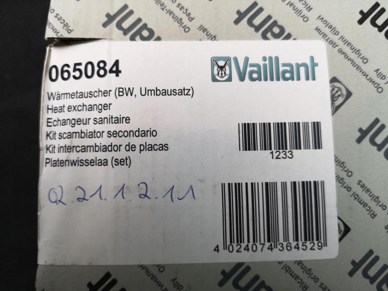 Vaillant Wärmetauscher (BW, Umbausatz) #065084