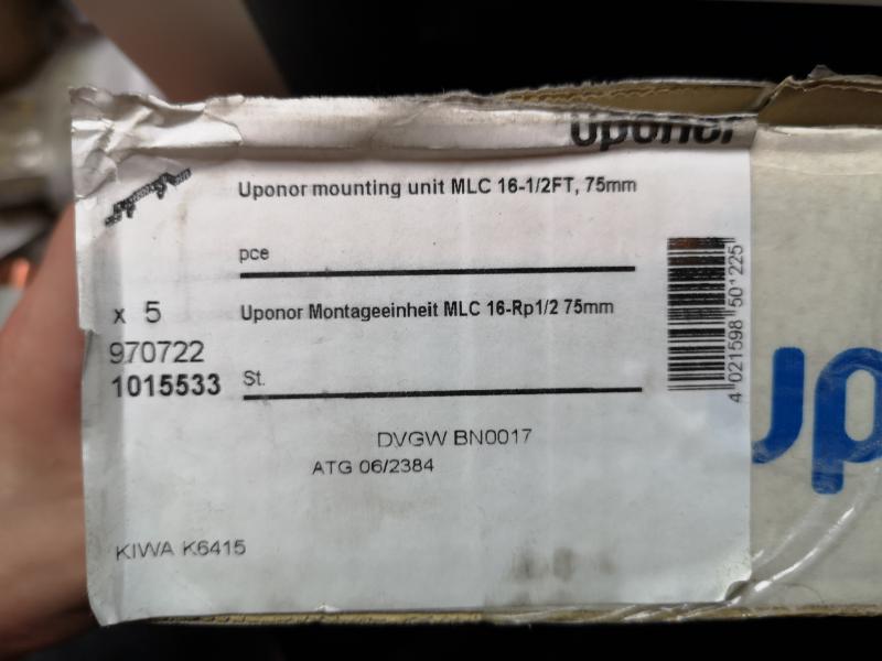 uponor Montageeinheit MLC 16-Rp 1/2 75mm #1015533