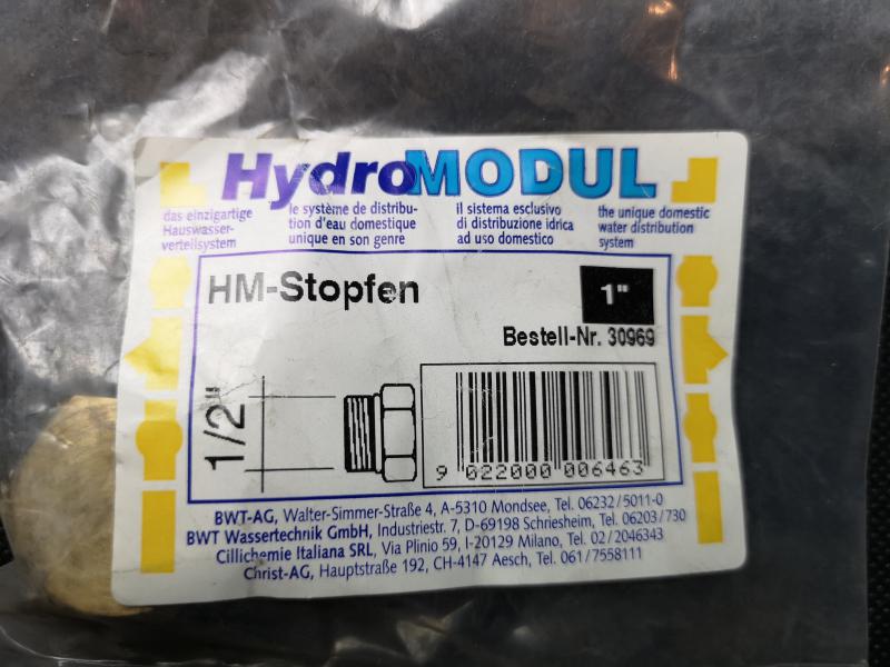 BWT HM-Stopfen 1/2 Hauswasserverteilsystem Hydro-M.Zubehör #30969