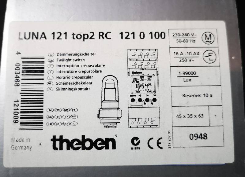 Theben Dämmerungsschalter Luna 121 top2 RC A #1210100