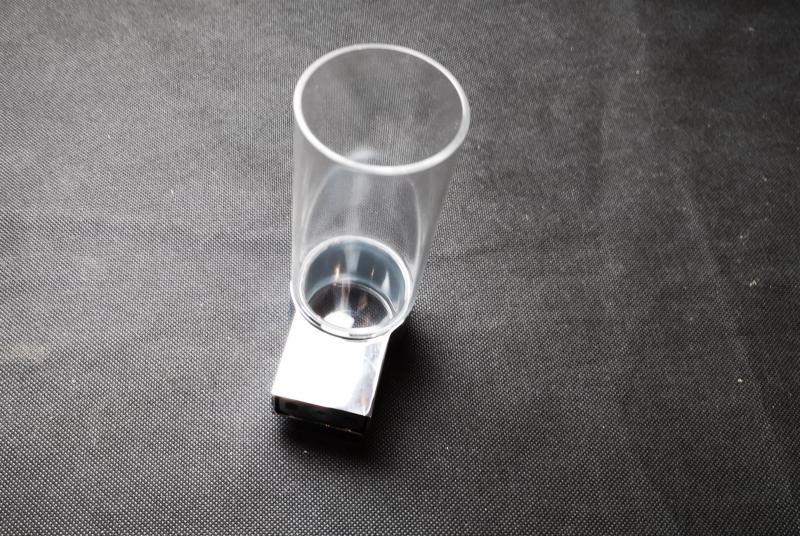 VIGOUR Glashalter derby style verchromt mit Acrylglas
