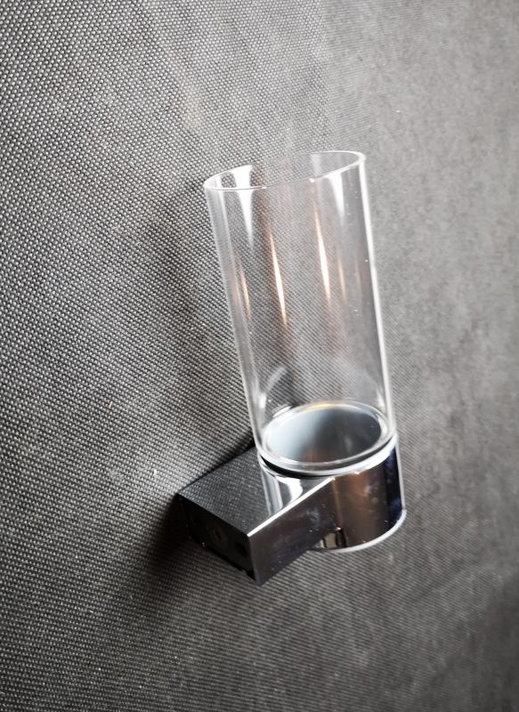 VIGOUR Glashalter derby style verchromt mit Acrylglas
