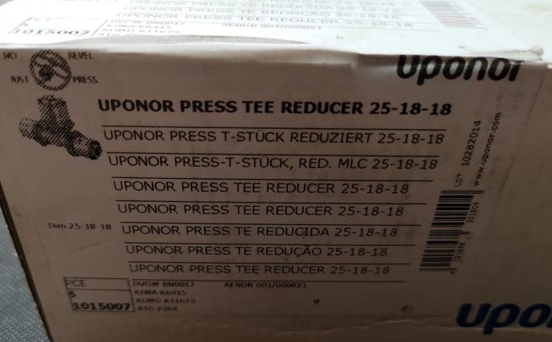 uponor Press-T-Stück reduziert 25-18-18 #1015007