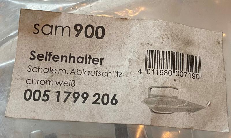SAM 900 Seifenhalter Schale Seifenschale #0051799206