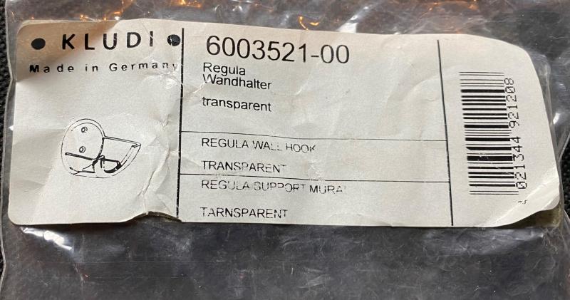 Kludi Regula Wandhalter transparent #6003521-00