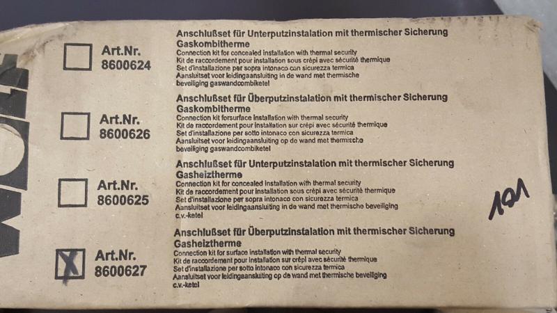 Wolf Heizung Anschlußset für Überputzinstallation, Artikel-Nr. 8600627