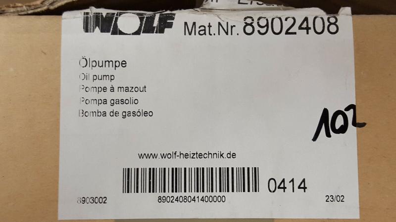Wolf Heizung Ölpumpe, Artikel-Nr. 8902408