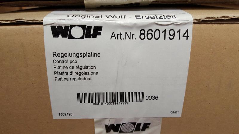 Wolf Heizung Regelungsplatine, Artikel-Nr. 8601914