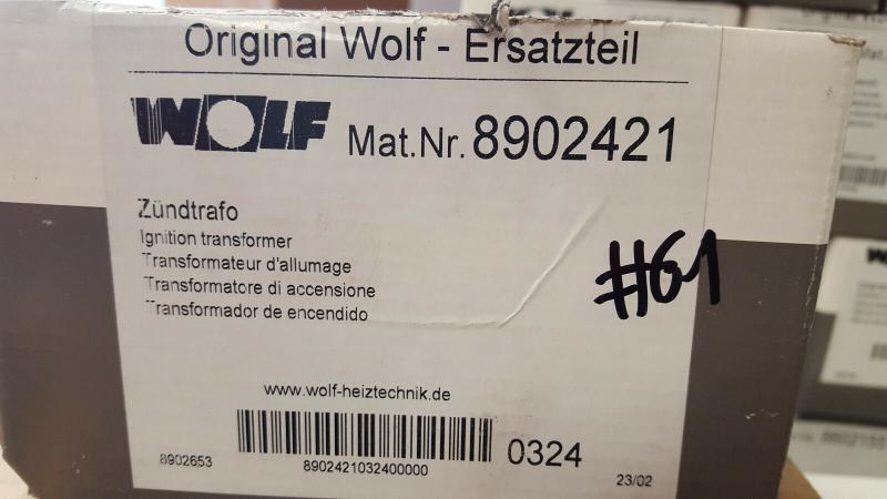 Wolf Heizung Zündtrafo, Artikel-Nr. 8902421