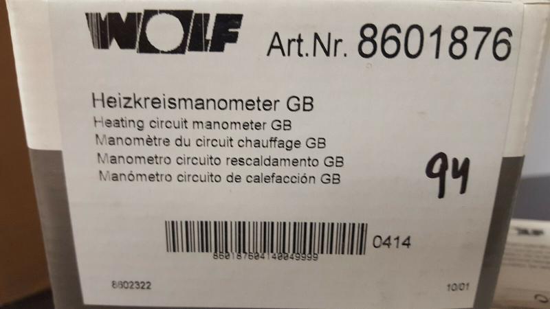 Wolf Heizung Heizkreismanometer GB, Artikel-Nr. 8601876